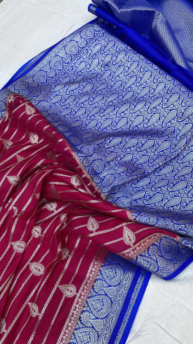 Rani Pink Handloom Katan Soft Silk Banarasi Saree - Shades Of Benares