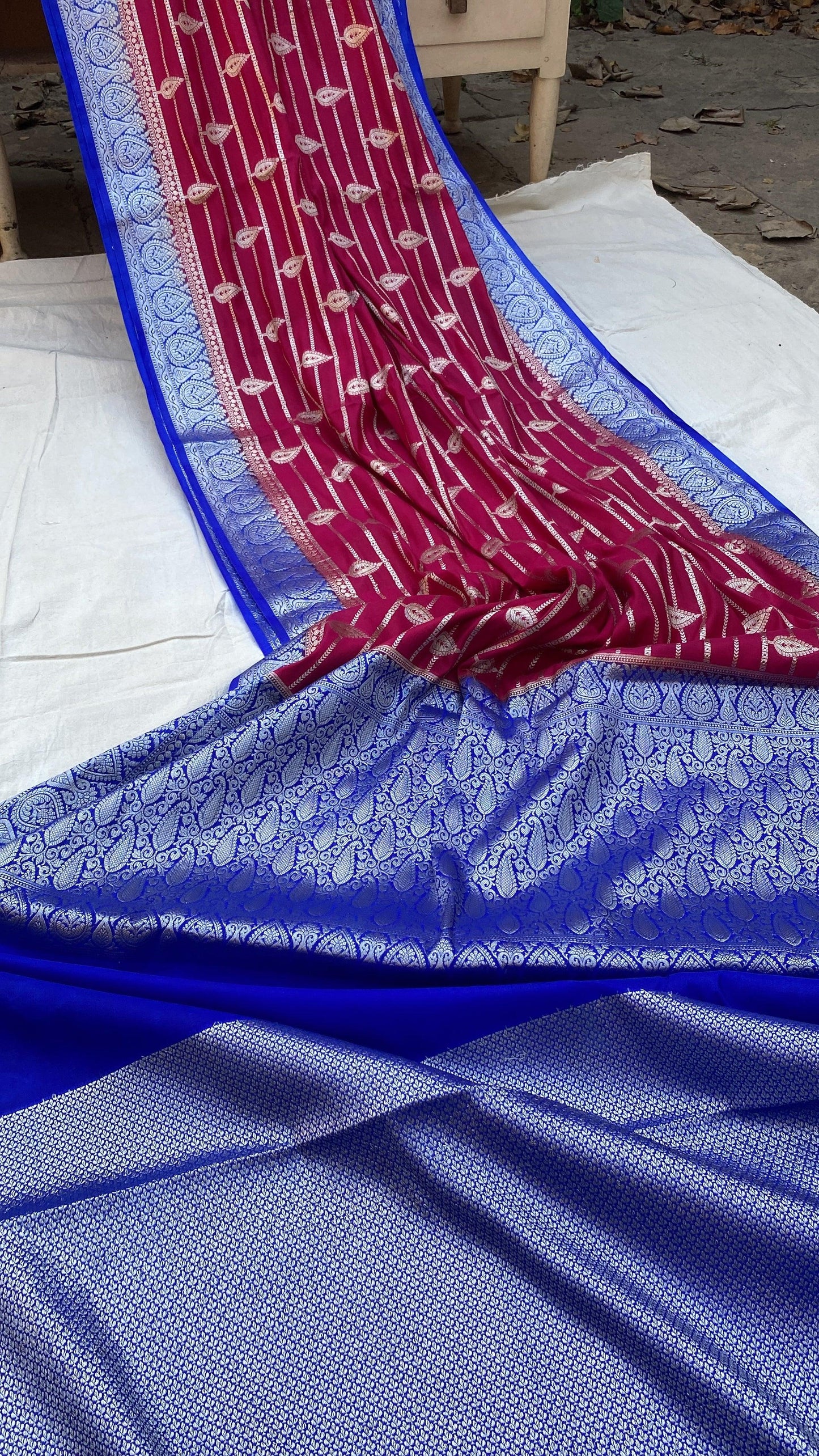 Rani Pink Handloom Katan Soft Silk Banarasi Saree by Shades Of Benares - banarasi - banarasi saree shop